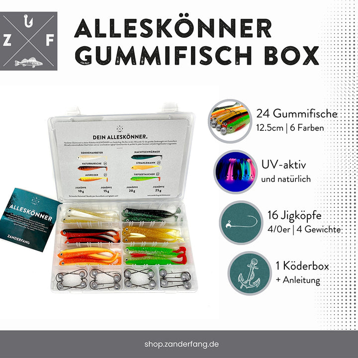 Gummiköder Box Zanderfang Inhalt