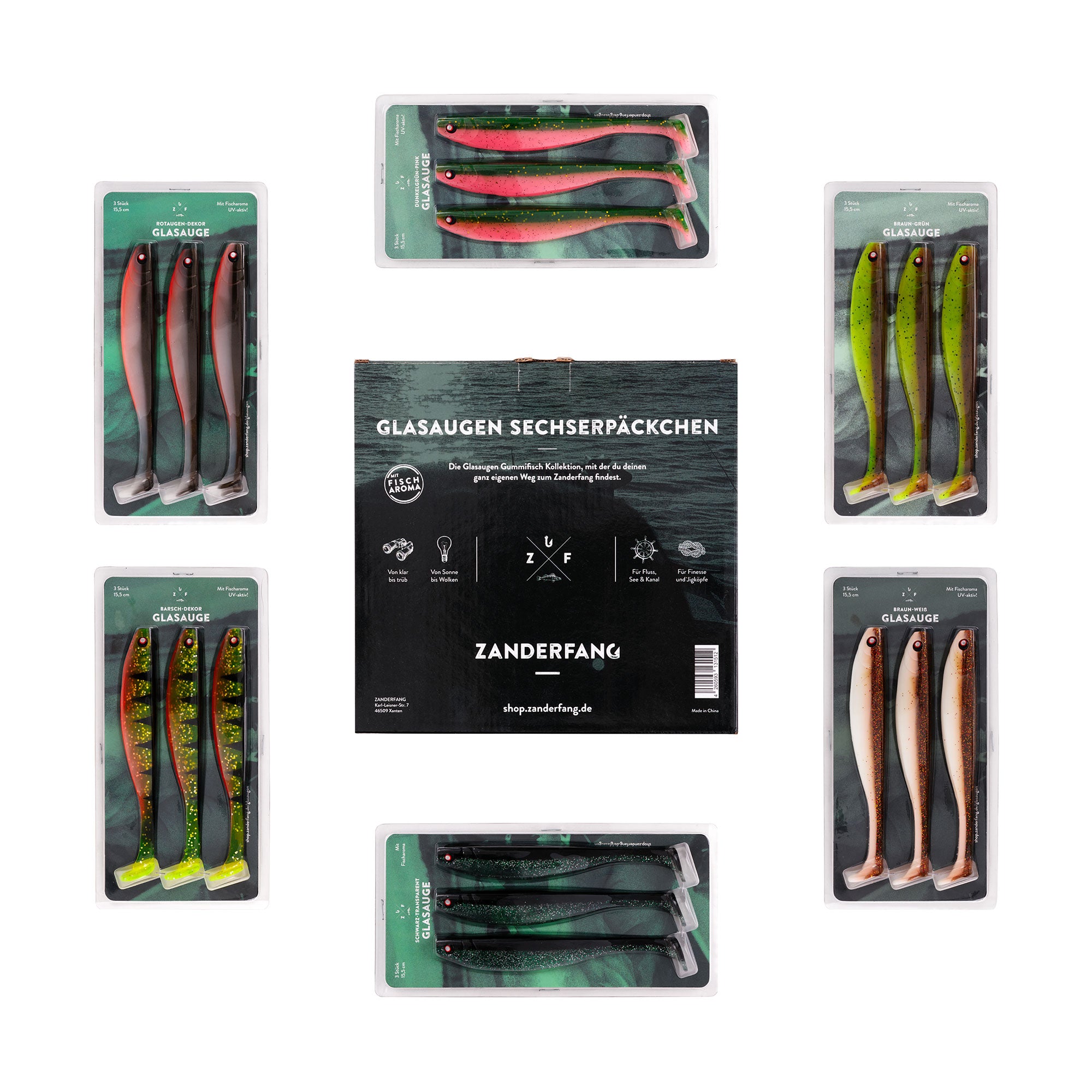 Hecht Gummikoeder Zander Gummis Set 15,5cm