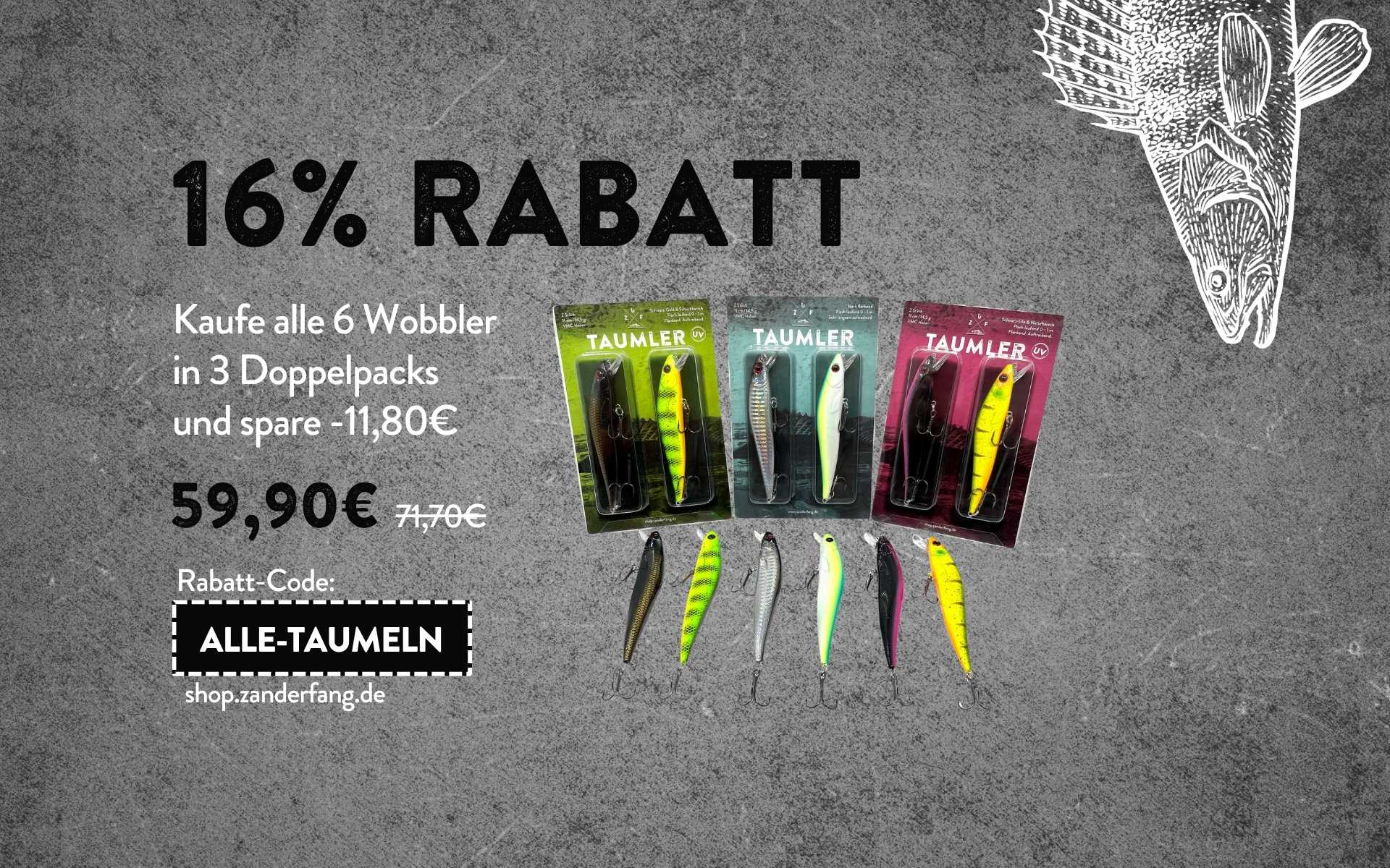 Zander WobblerTaumler Zanderfang Rabatt