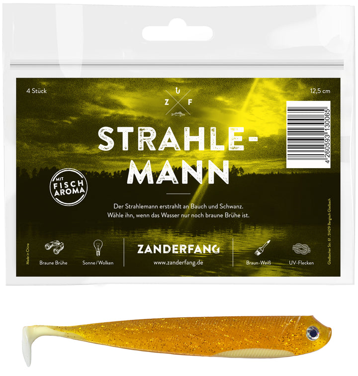 Zander Gummifische zum Zanderangeln - 4 Stück in 12,5 cm
