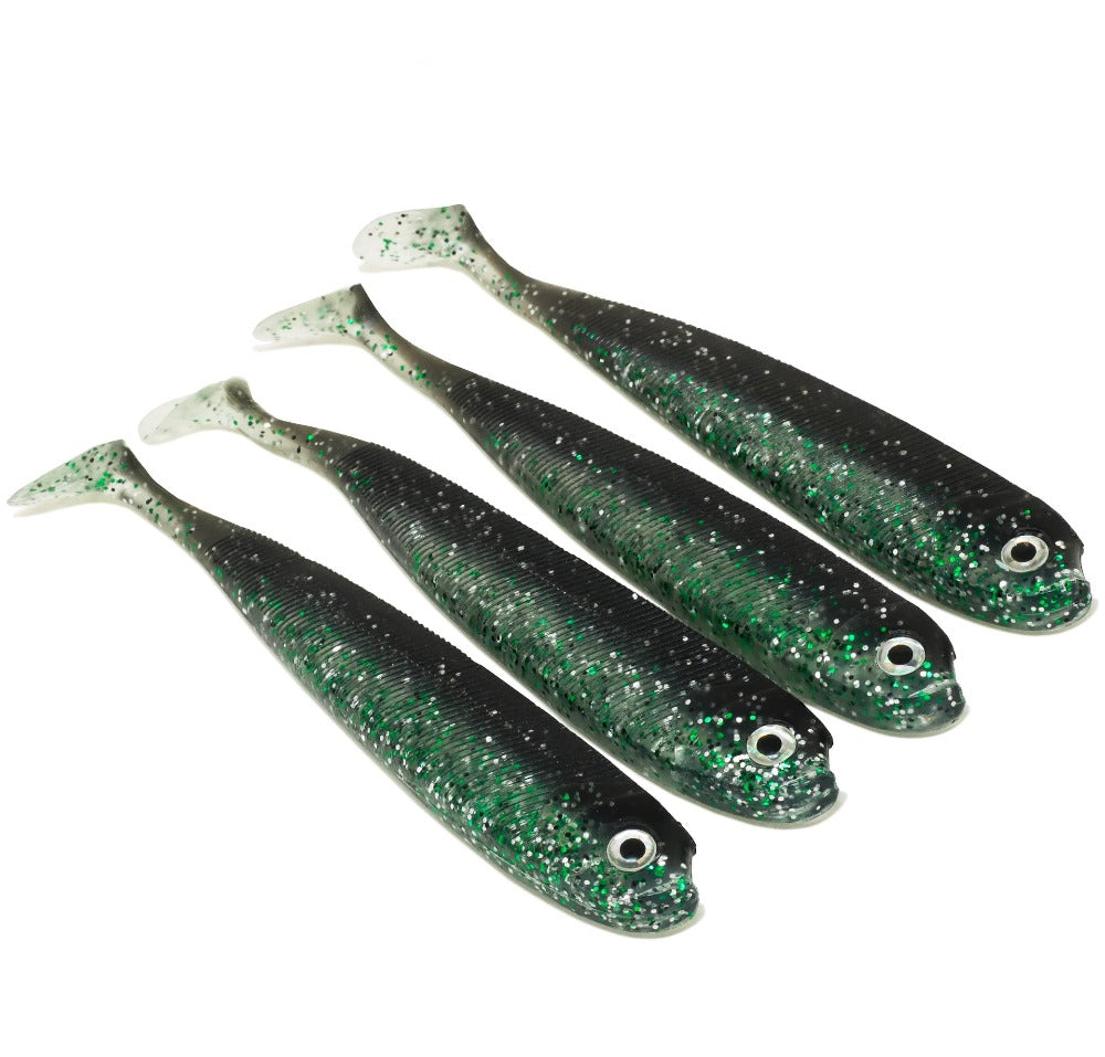 Gummifische für Zander schwarz nachts