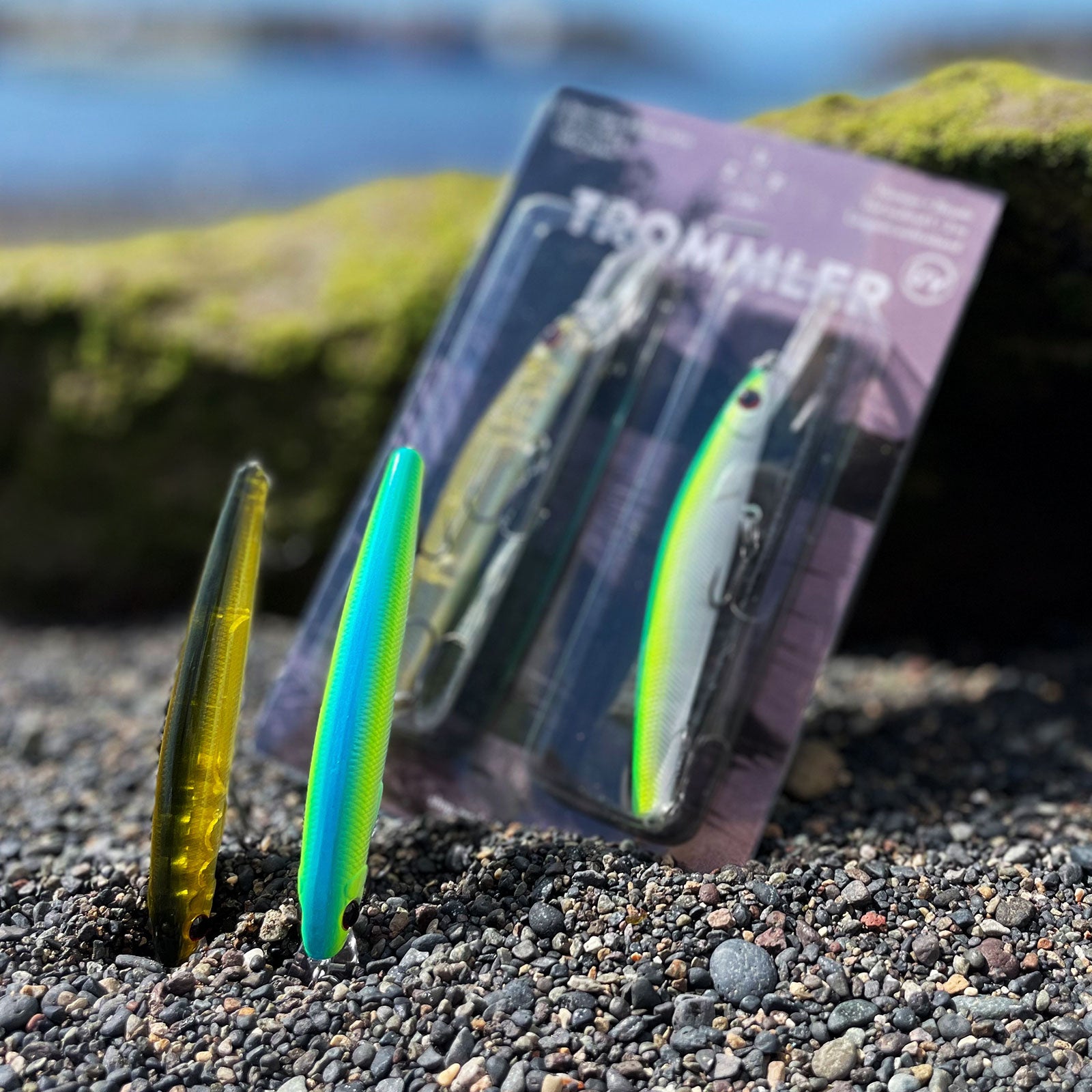 Barschköder UV neon-grün und olive-matt