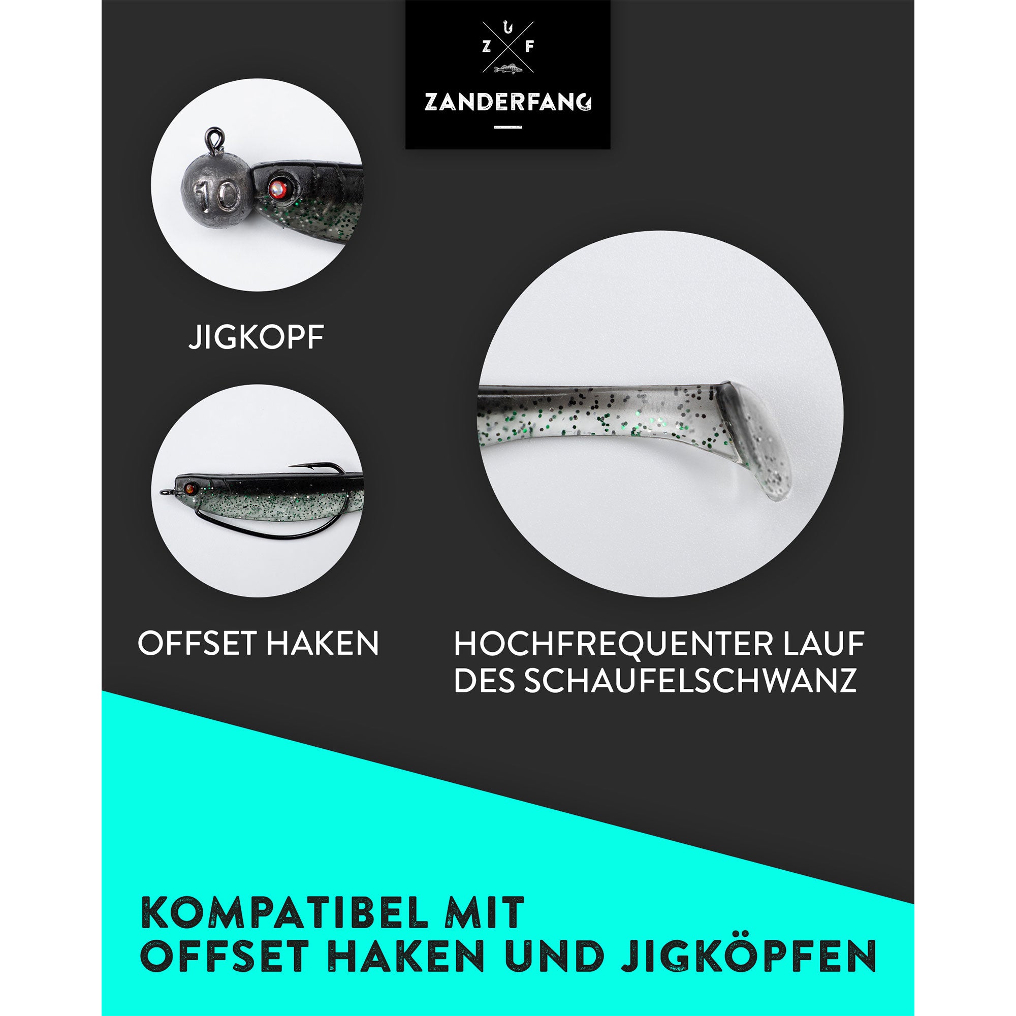 Gummifische für Offset Haken und Jigköpfe
