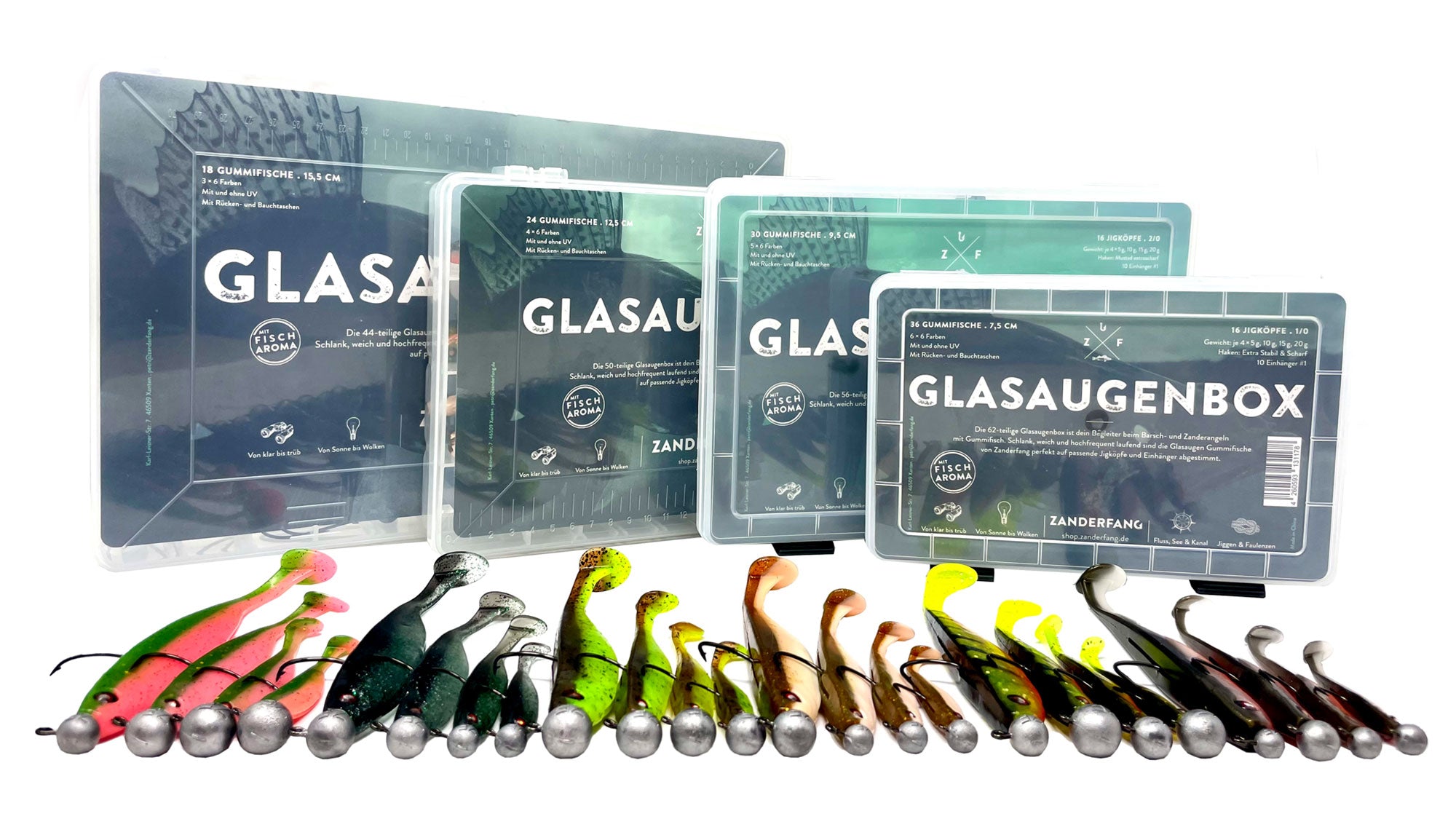 Gummifischbox Glasaugenbox Zanderfang