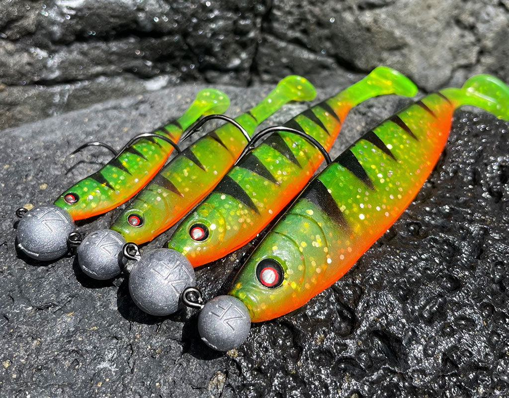 Barsch-Dekor Gummifische Glasaugen