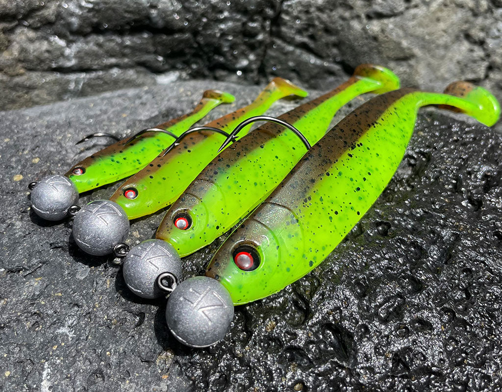 Glasaugen Gummifische Braun-Grün