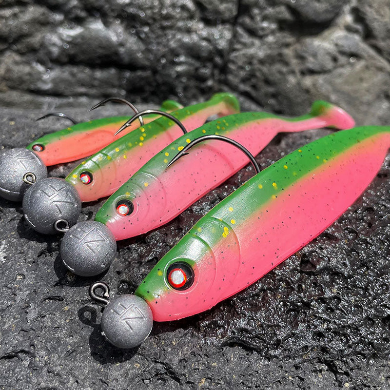 Glasaugen Gummifische Pink -Grün