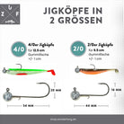 Jigköpfe Größe für Gummifische