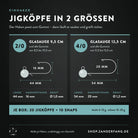 Jigköpfe Grösse für Gummifische