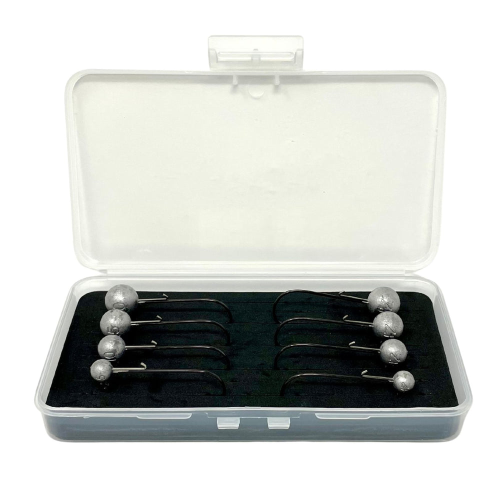 Box mit Gummiboden für Jigköpfe