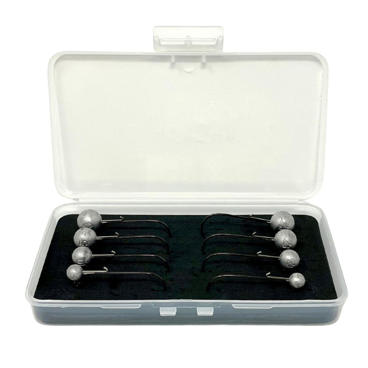 Box mit Gummiboden für Jigköpfe