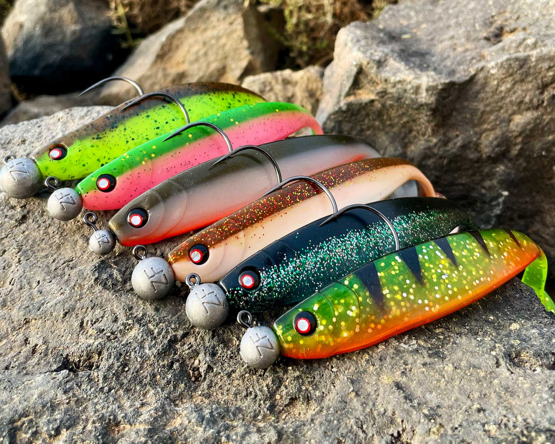 Gummifische mit passenden Jighaken