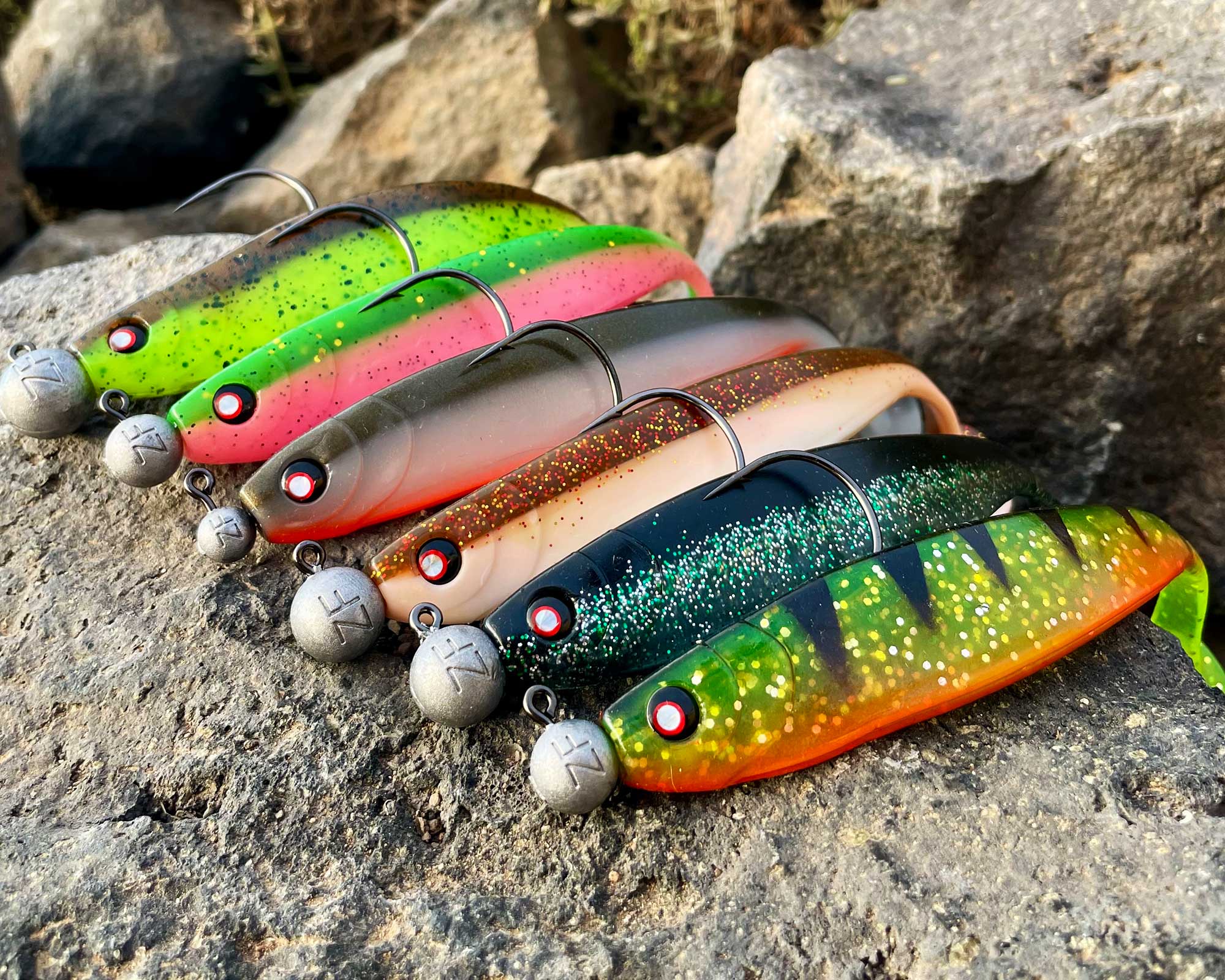 Gummifische mit passenden Jighaken