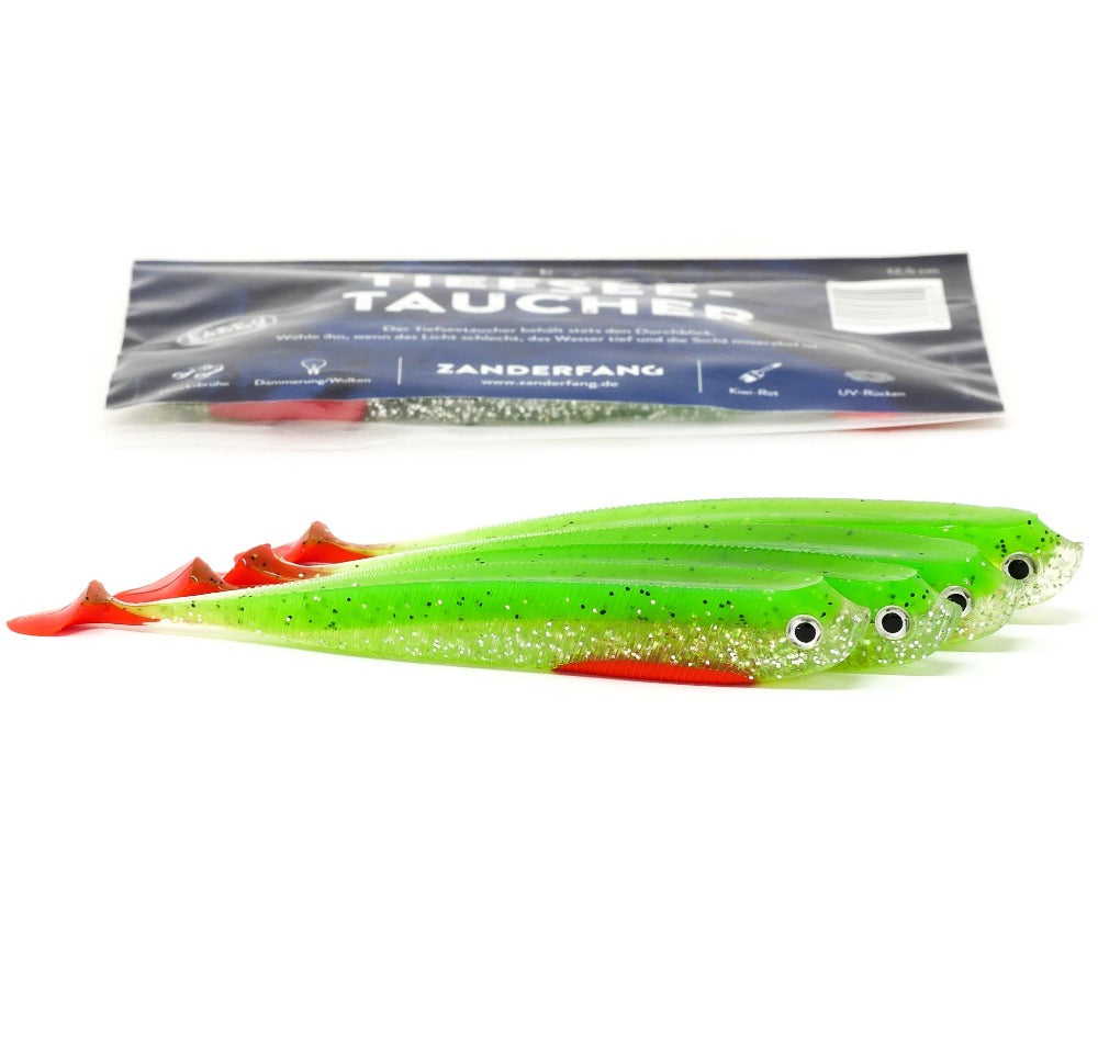 Zanderfang Gummifische Tiefseetaucher 