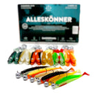 Gummifische mit 16 Jigköpfe 10-25 Gramm