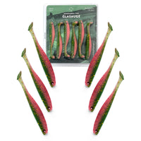 Gummifische mit UV für Barsche und Zander in pink grün