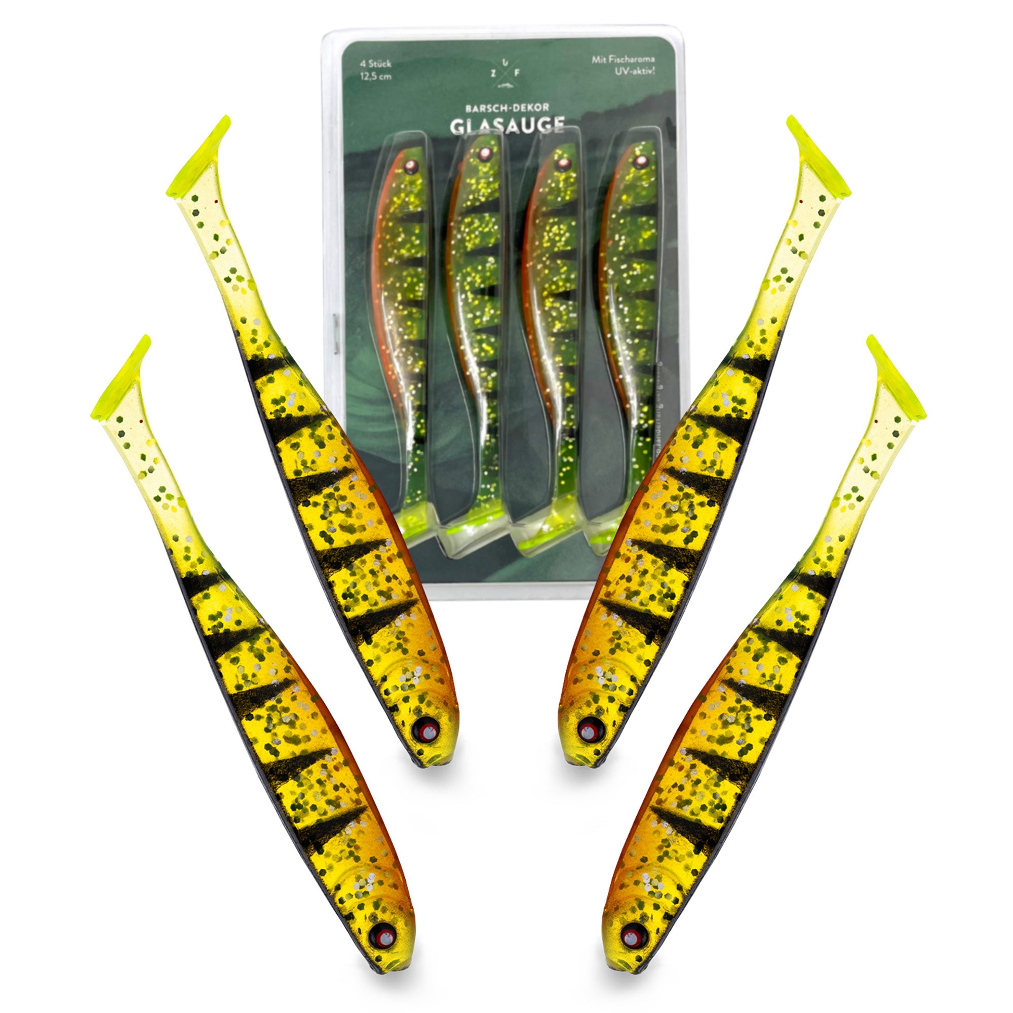 Glasauge Gummifisch als Barsch Imitat für Zander, Hecht, Barsch