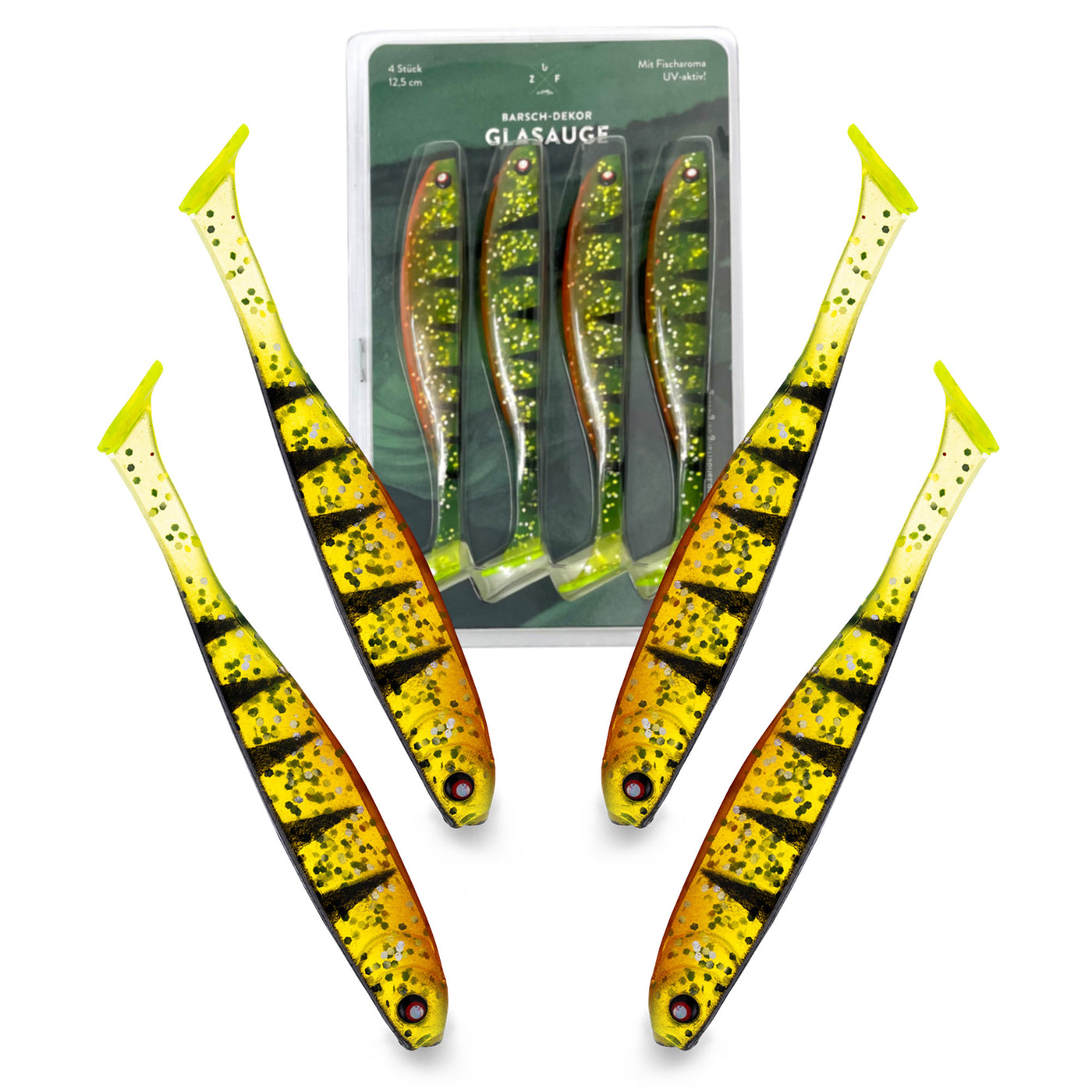 Glasauge Gummifisch als Barsch Imitat für Zander, Hecht, Barsch